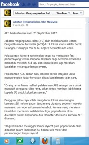 AES Camera Will Start Operation at 12am Tonight  sembangauto.com
